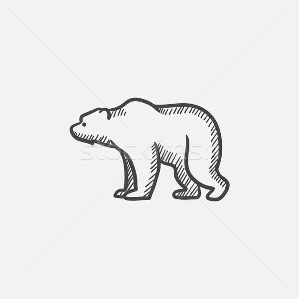 Bear sketch icon. Stock photo © RAStudio