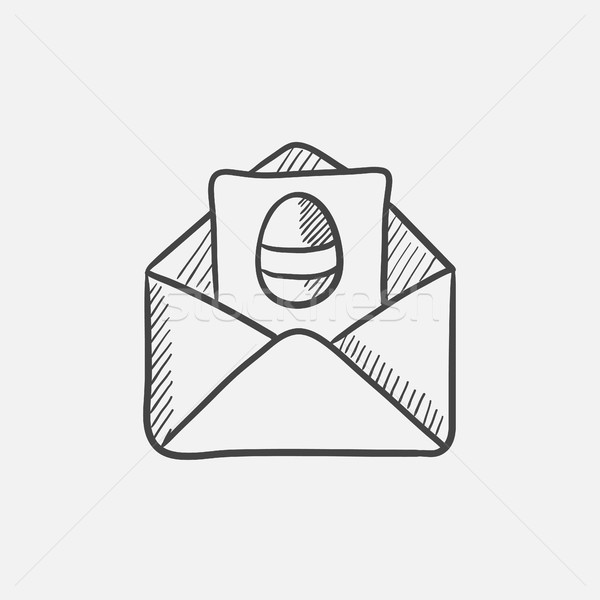贺卡 · 信封 · 素描 · 图标 · 网页 / easter greeting card