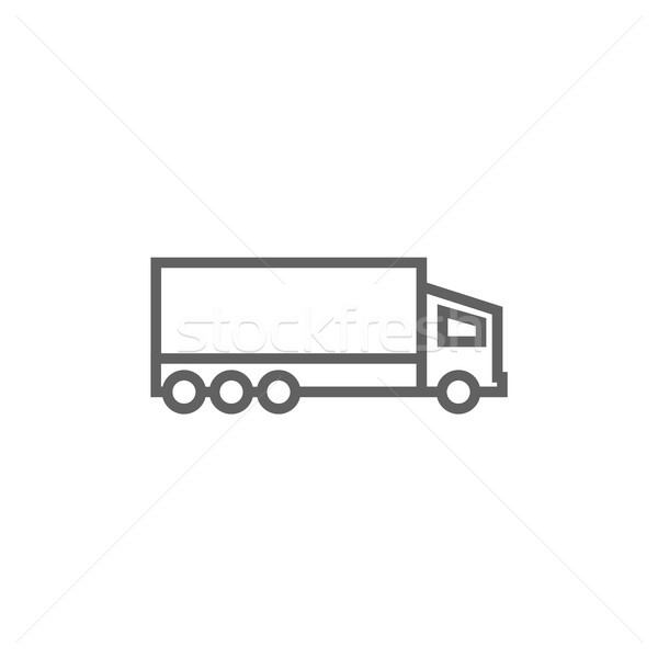 грузовик линия икона уголки веб мобильных Сток-фото © RAStudio