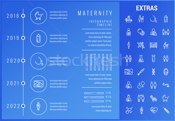 Stock foto: Mutterschaft · Vorlage · Elemente · Symbole · Timeline