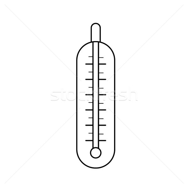 Medical termometru linie icoană vector izolat Imagine de stoc © RAStudio