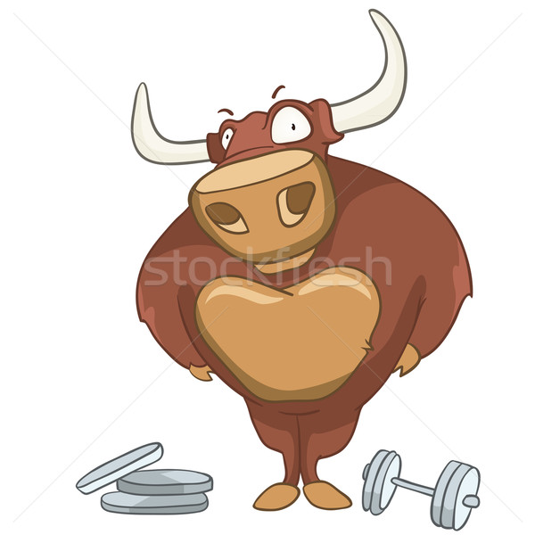 Cartoon Character Bull Stock photo © RAStudio