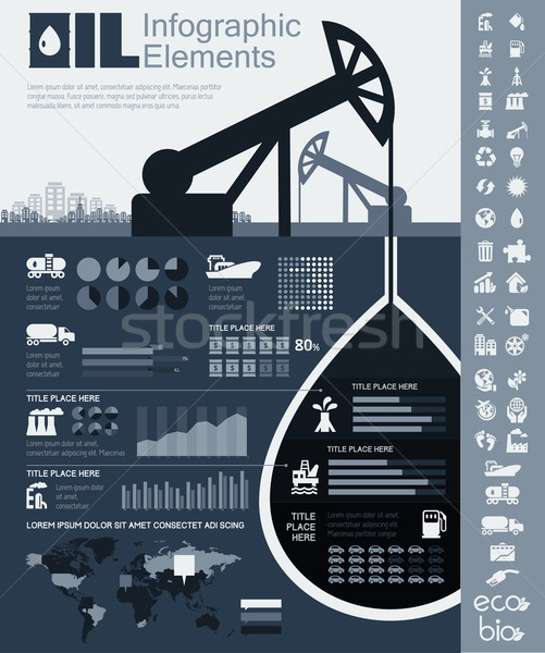 Industria petrolifera infografica modello elementi Foto d'archivio © RAStudio