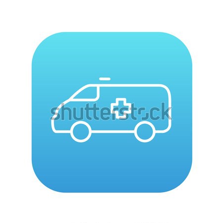 Ambulance auto dun lijn icon web Stockfoto © RAStudio