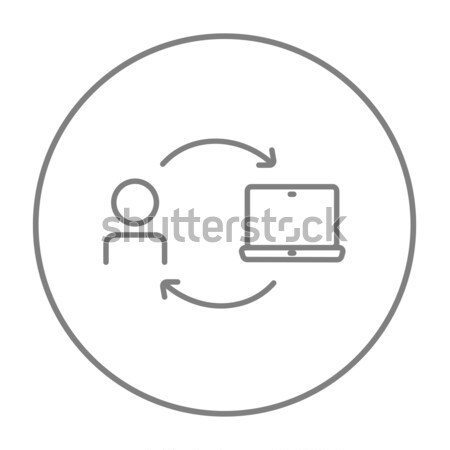 Online education line icon. Stock photo © RAStudio