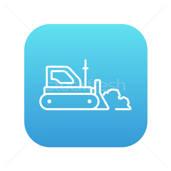 Bulldozer line icon. Stock photo © RAStudio