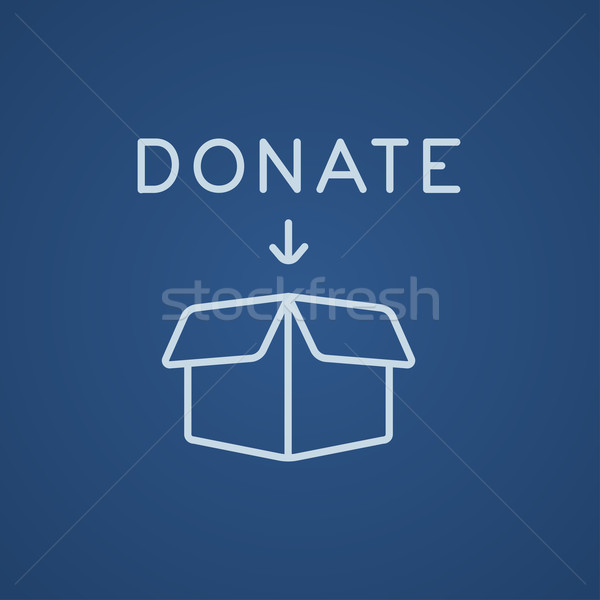 Donation box line icon. Stock photo © RAStudio