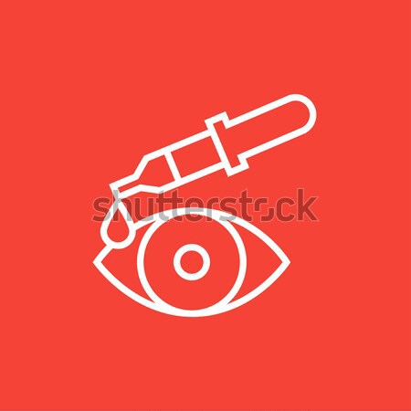 Pipette and eye line icon. Stock photo © RAStudio