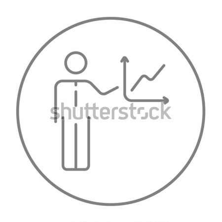 Stock photo: Business report line icon.