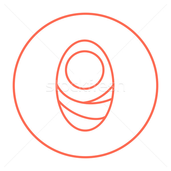 Infant wrapped in swaddling clothes line icon. Stock photo © RAStudio