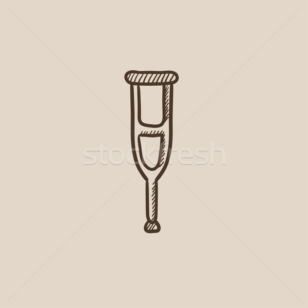 Crutch  sketch icon. Stock photo © RAStudio