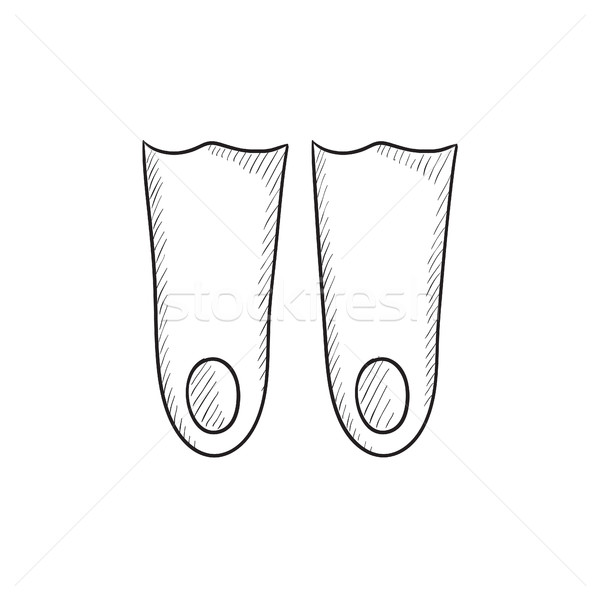 Flippers sketch icon. Stock photo © RAStudio