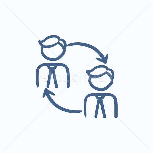 Staff turnover sketch icon. Stock photo © RAStudio