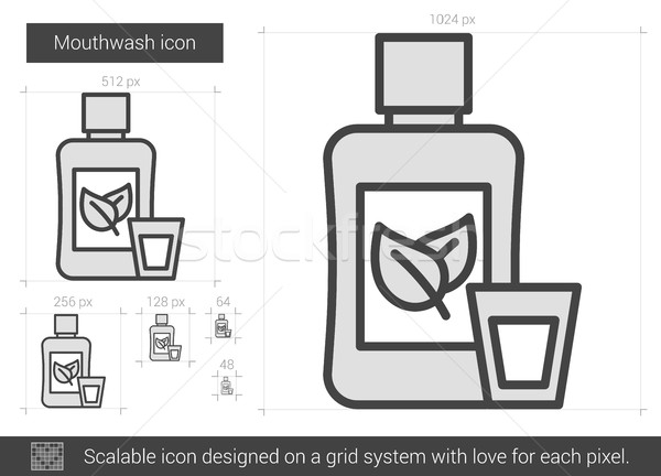 Mouthwash line icon. Stock photo © RAStudio