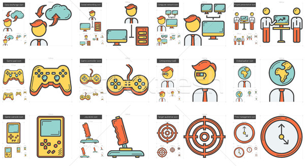 Hi-Tech line icon set. Stock photo © RAStudio