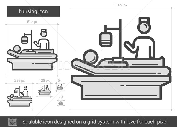 Nursing line icon. Stock photo © RAStudio
