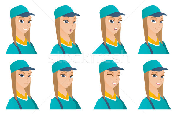 Vector set of mechanic characters. Stock photo © RAStudio