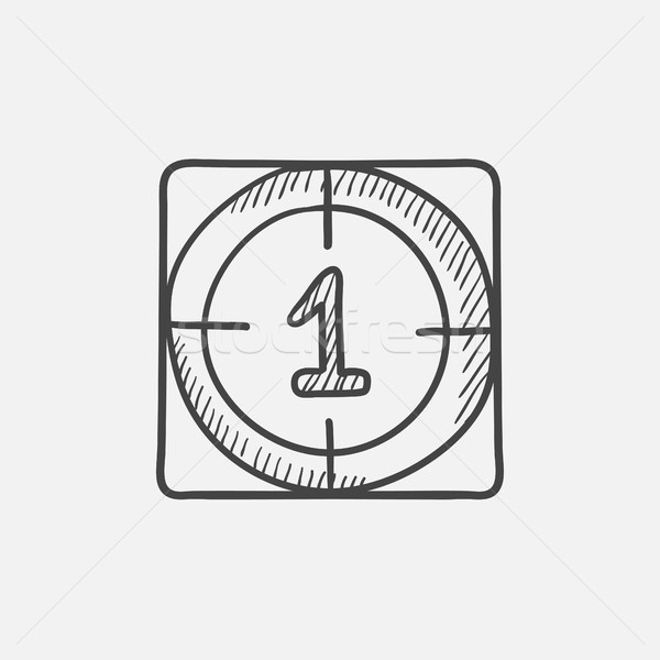Countdown schets icon web mobiele infographics Stockfoto © RAStudio