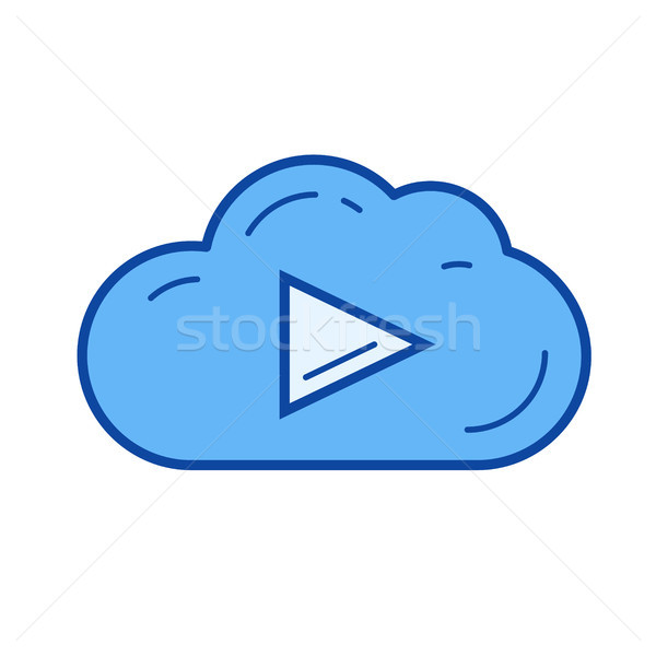 Cloud music line icon. Stock photo © RAStudio