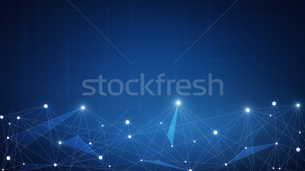 Blockchain technology futuristic hud banner. Stock photo © RAStudio