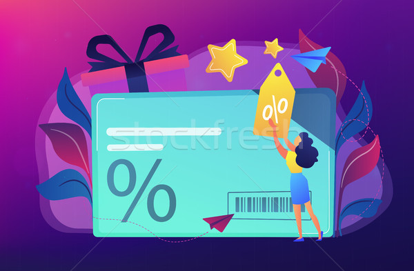 Discount and loyalty card concept vector illustration. Stock photo © RAStudio