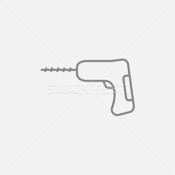 Hammer drill line icon. Stock photo © RAStudio
