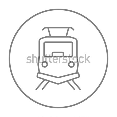 Front view of train line icon. Stock photo © RAStudio