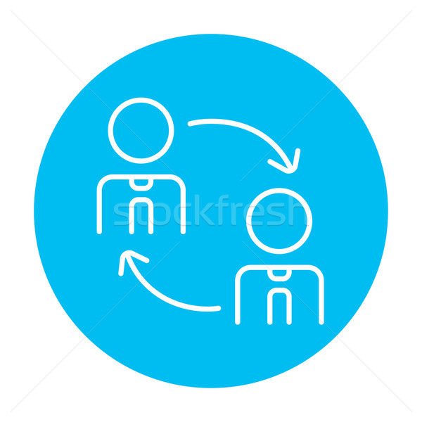 Stock photo: Staff turnover line icon.