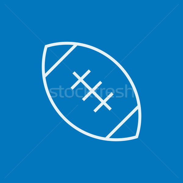 Rugby football ball line icon. Stock photo © RAStudio