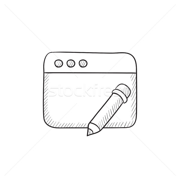 Digital art sketch icon. Stock photo © RAStudio