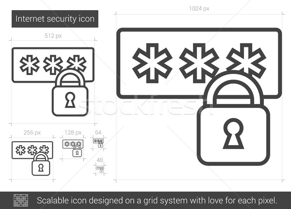 Internet security line icon. Stock photo © RAStudio