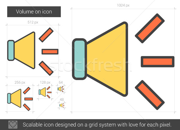 Volume on line icon. Stock photo © RAStudio