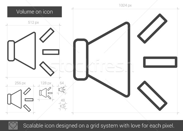 Volumen línea icono vector aislado blanco Foto stock © RAStudio