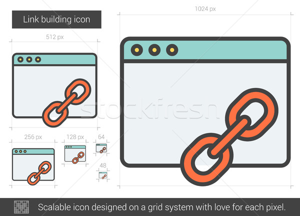 鏈接 建設 線 圖標 向量 孤立 商業照片 © RAStudio