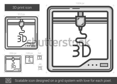 Herstellung line Symbol Vektor isoliert weiß Stock foto © RAStudio