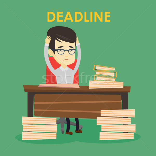 Business man having problem with deadline. Stock photo © RAStudio
