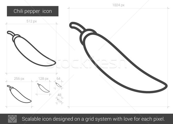 Chili pepper line icon. Stock photo © RAStudio