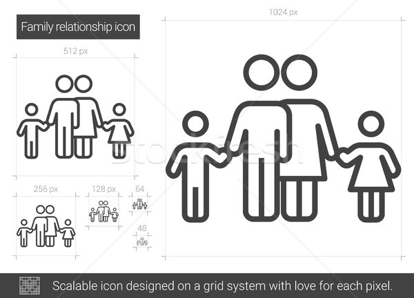 Family relationship line icon. Stock photo © RAStudio