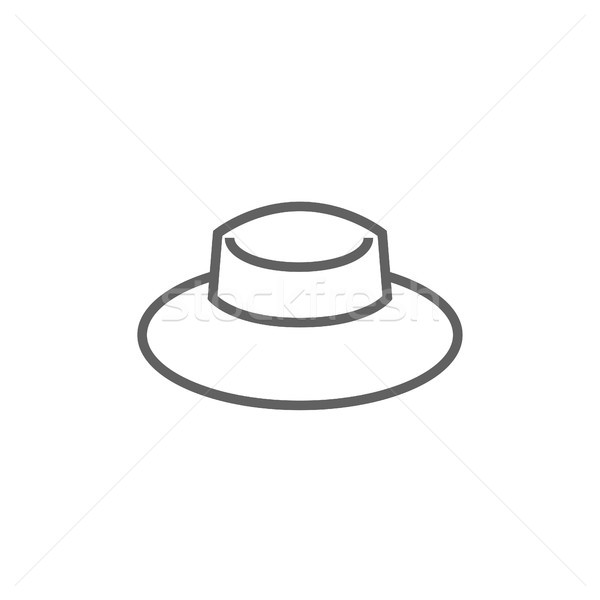 Summer hat line icon. Stock photo © RAStudio