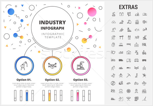 Industry infographic template, elements and icons. Stock photo © RAStudio