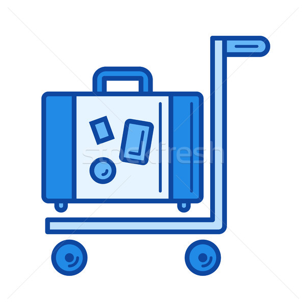 Luggage trolley line icon. Stock photo © RAStudio