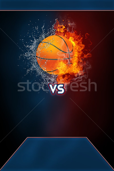 Basket sport tournoi modernes affiche modèle [[stock_photo]] © RAStudio