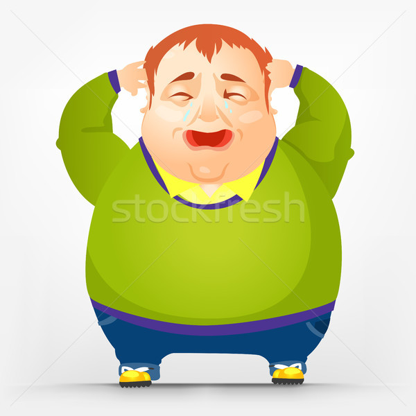 Cheerful Chubby Men Stock photo © RAStudio