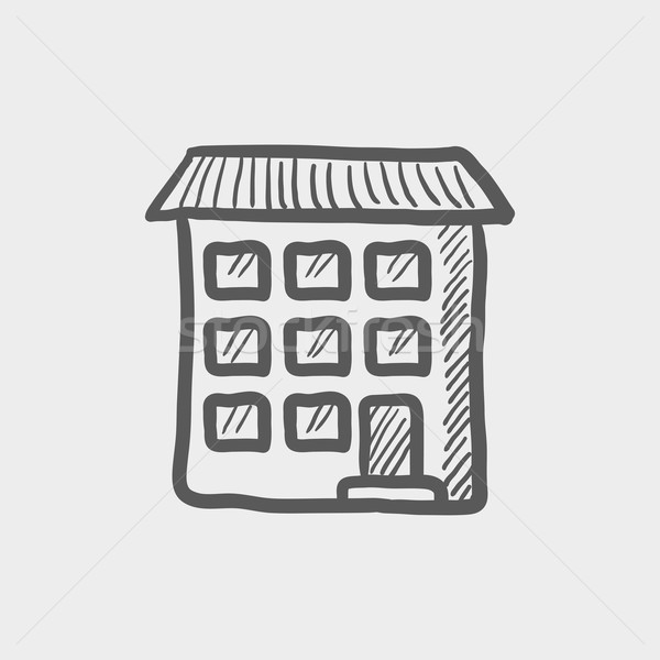 Condominium building sketch icon Stock photo © RAStudio