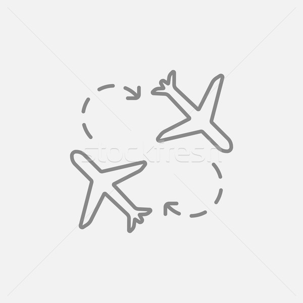 Airplanes line icon. Stock photo © RAStudio