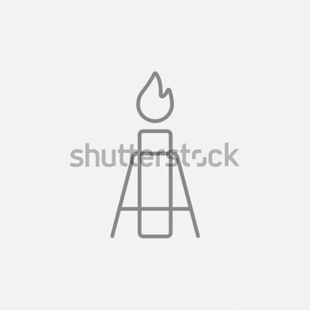 Gas flare line icon. Stock photo © RAStudio