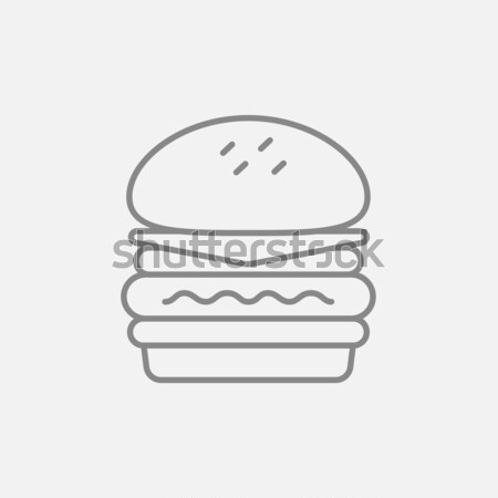 Double burger line icon. Stock photo © RAStudio