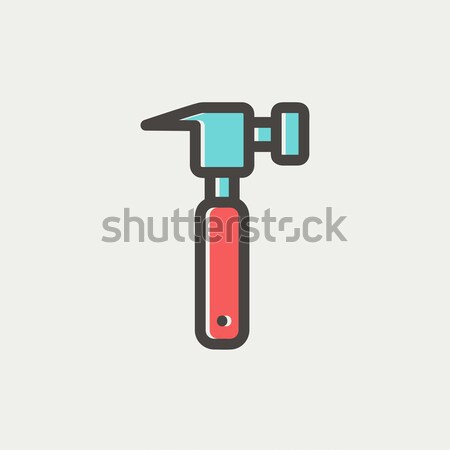 Hammer line icon. Stock photo © RAStudio