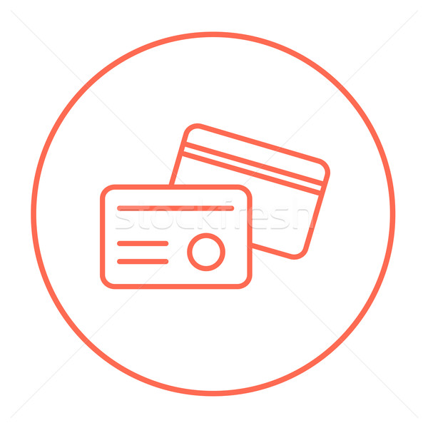 Identificazione carta line icona web mobile Foto d'archivio © RAStudio