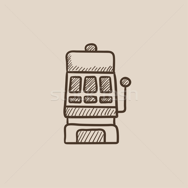 Játékautomata rajz ikon háló mobil infografika Stock fotó © RAStudio